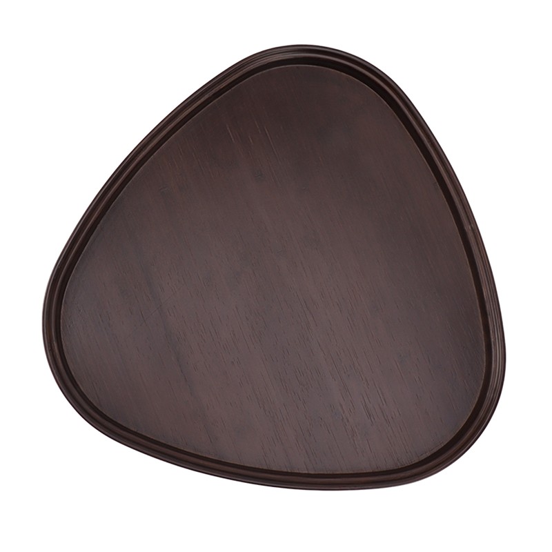 Wood Serving Tray Sturdy Bamboo Simple Elegant Triangular Multifunction Wooden