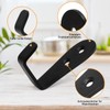Pasking Pack of 10 Wall Hooks - Black Matt Stainless