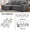 DEEPDREAM 4 Pack Sectional Couch Connectors Metal Couch Clips Sofa