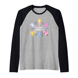 I Build Robots T-Shirt Robotics Raglan Baseball Tee