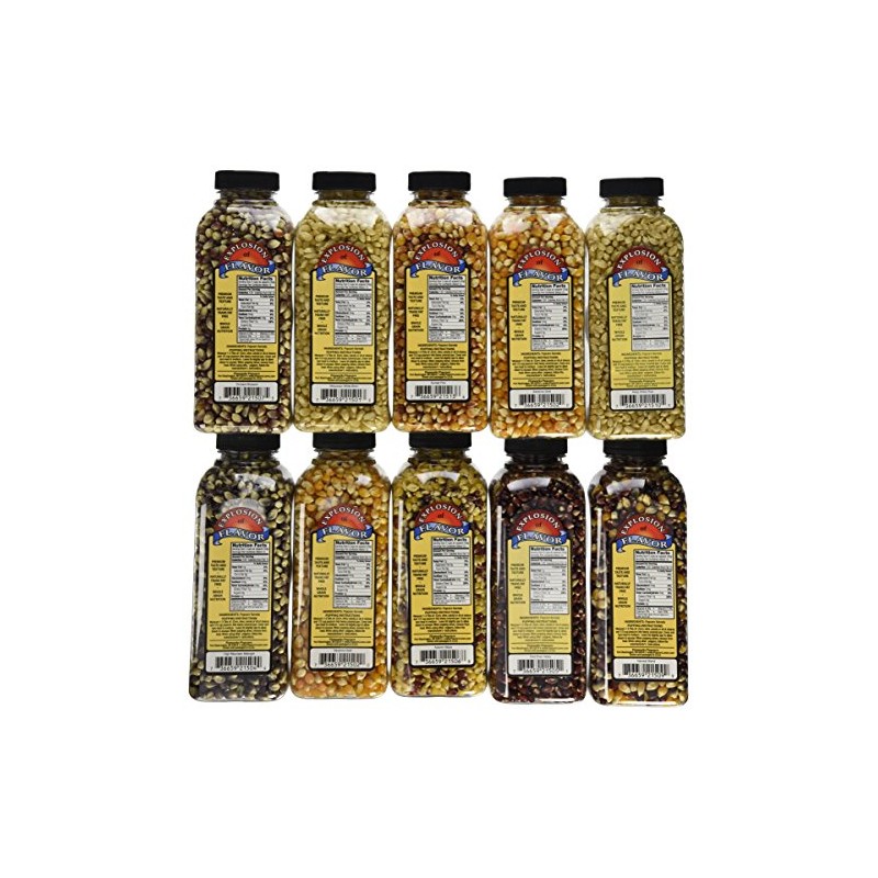 Fireworks Organic Popcorn Kernels - Assorted Gourmet Heirloom Variety Pack