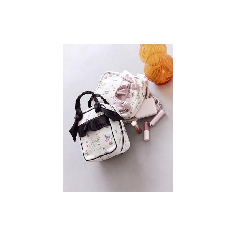 SNIDEL SHGG256086 Canvas Travel Pouch (FLOWER), pink (PNK)