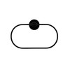 Croydex Metra Flexi-Fix Towel Ring, Matt Black