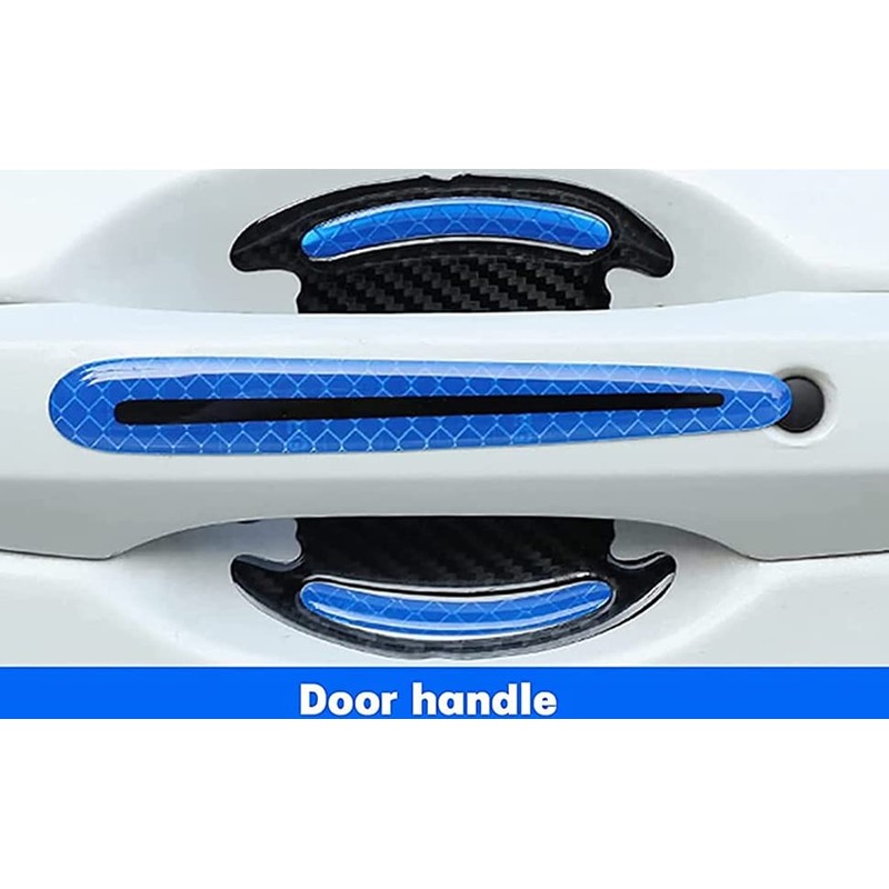 8Pieces Universal 3D Carbon Fiber Auto Door Handle Scratch Protection