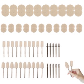 80/140PCS Polishing Kit for Dremel Buffing Wheels, Multi-Grit Wool Felt Polishing Pads for Metal Jewelry Bicycle - Includes Storage Box Dremel Accessories & Metal Polishing Kit with 1/8" Shank (140)