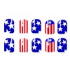 24Pcs Independent Day Press on Nails Short Square 4th of