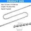 TTYSHIP Bicycle Chain, Bicycle Chain 9 Speed with 1 Pair
