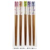 Ishida Hanagozen Chopsticks Set of 5 Pairs for Guest, Brown