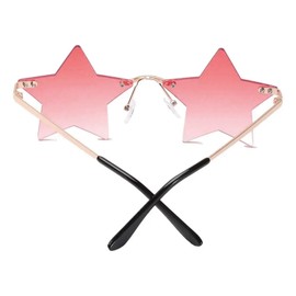 Funny Sunglasses, Rimless, Star-Shaped Sunglasses, Party Glasses, Hippie Glasses, Unisex Retro Party Sunglasses, Irregular Sunglasses for Carnival Props, Birthday Party