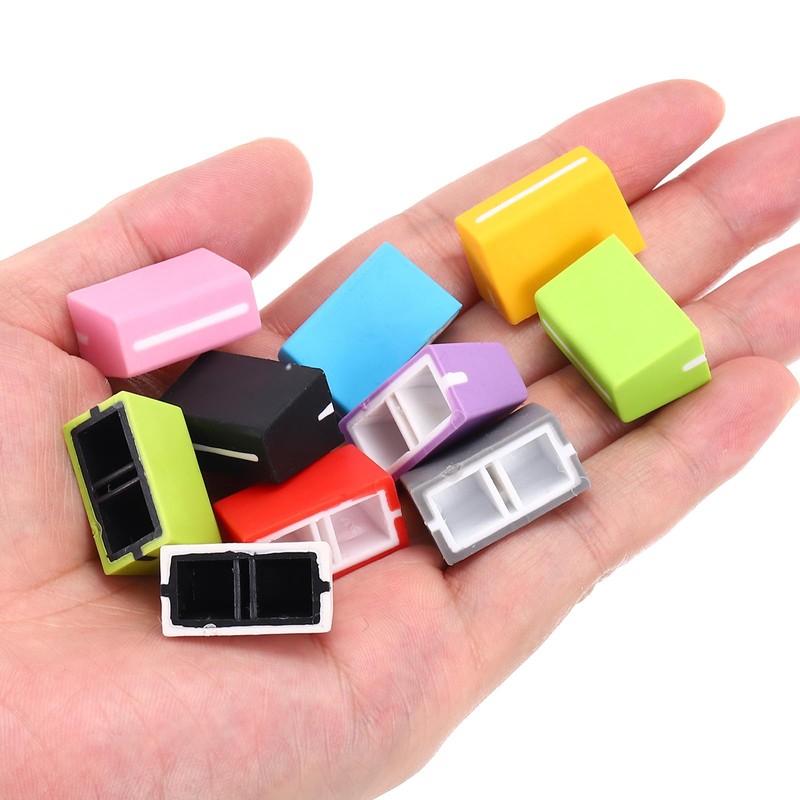 MECCANIXITY Universal Fader Knobs, White Mixer Fader Caps Slider Potentiometer