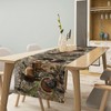 Forest Camouflage Table Runner Dresser Scarves, Camo Rustic Deer Elk