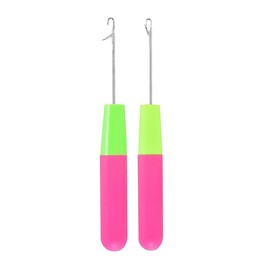 2Pcs Latch Hook Tool,Latch Hook Crochet Needle,Big Crochet Needle 5.0mm(0.2inch),Small Crochet Needle3.8 mm(0.15inch)