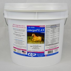 SU-PER OmegaFLAX Flax for Horses - Premium Stabilized Flax Seed Meal & Omega 3 Supplement - Supports Healthy Skin & Coat - 15 Pound