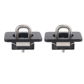 2pcs Stainless Steel Bull Ring Truck Bed Side Tie Down Anchors Replacement for F150 Series 1998‑2014Black