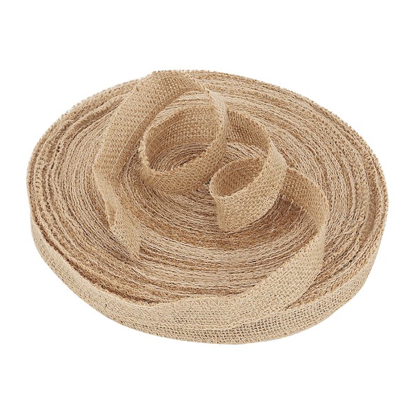 ZEONHAK 2.5cm x 50m Jute Ribbon Roll, 1 Inch x