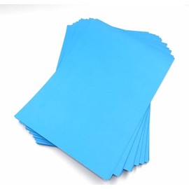 Sixstore A4 Coloured Card Paper 50 Sheets Assorted Colours Real 200gsm Craft Decorating Coloured Art Paper (297x210mm) (Blue)