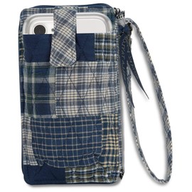 Bella Taylor Cell Phone Wristlet Wallet for Women with Smartphone Pocket and RFID Protection, Columbus Blue Patchwork