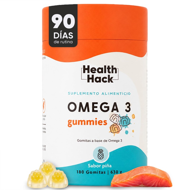 Omega 3 Aceite Puro Salmón 180 Gomitas Sin Azúcar con