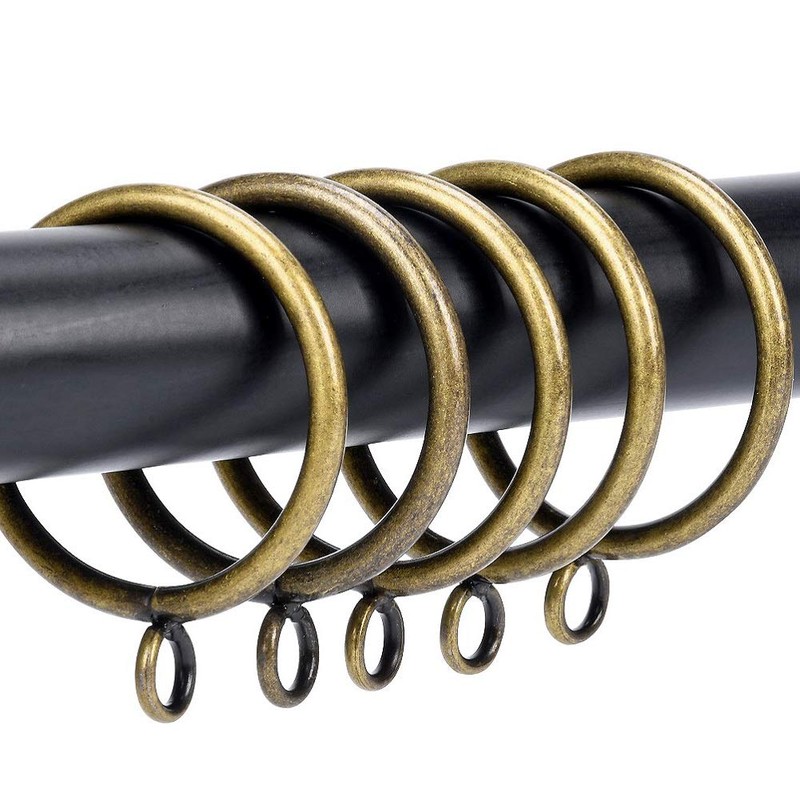 36 Pcs 1.5-Inch Inner Diameter Curtain Rings with Eyelets,Fits Up