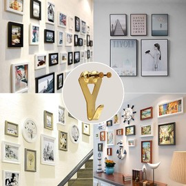 Tiardey 230pcs Picture Hanging Hooks Kit, Picture Hanging Tool, Picture Hanging Hardware, Portable Picture Frame Assortment Kit for Frames, Watches, Mirrors, Artworks - Silver