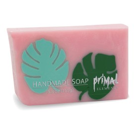 Primal Elements Glycerin Bar Soap | Helps All Skin Types, Sensitive, Oily & Dry Skin | NO PARABENS, VEGAN, GLUTEN FREE, 100% VEGETABLE BASE - (Palm Leaf)