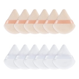 12 Soplos De Polvos Triangulares Para Maquillaje Suave