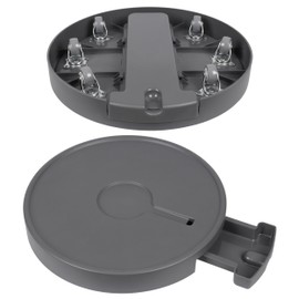 Amkoskr 15.7 inch Plant Caddy with Wheels Heavy Duty, Movable Round Rolling Plant Stand Plant Dolly with Invisible Wheels and Water Drawer