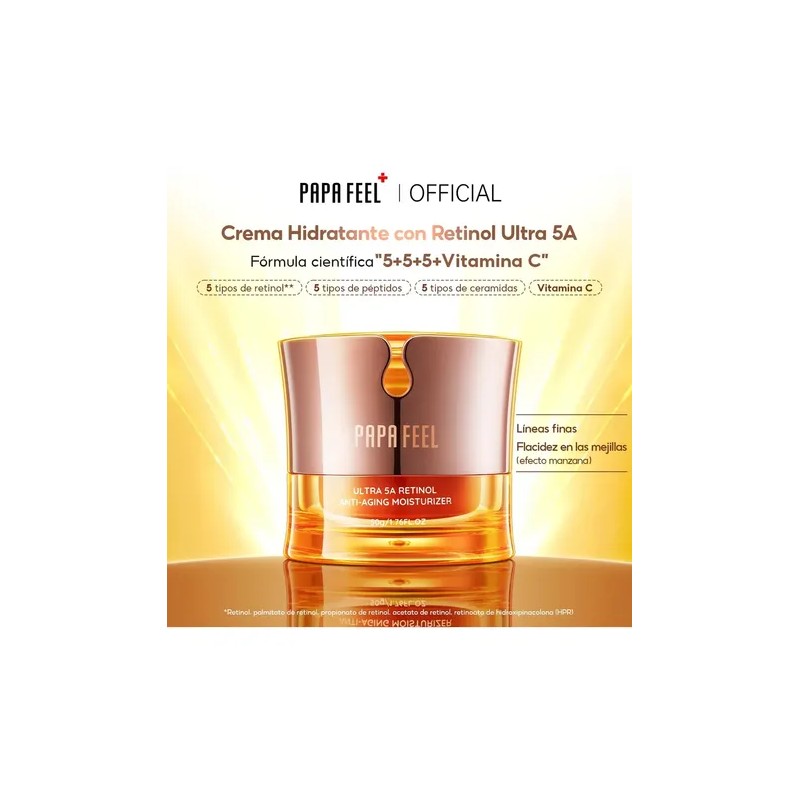 Papa Feel Crema Facial Ultra 5a Retinol 50g Pack X2