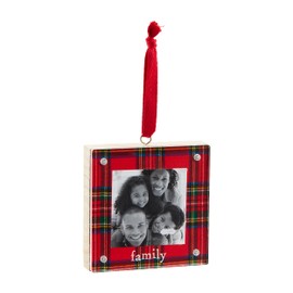 Mud Pie Frame Ornament, Family, 4" x 4"