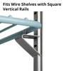 Commercial Refrigerator Shelf Support Clips – Stainless Steel Square-Rail Brackets