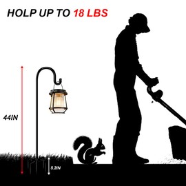 Funtife Shepherd Hooks for Bird Feeder Outdoor 44 inch, Small Heavy Duty Hummingbird Feeder Poles for Hanging Planter Basket Wind Chimes Garden Decor 2Pcs