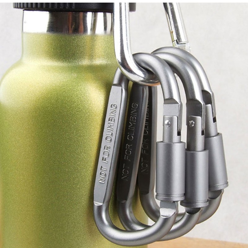 Zmart Carabiner 6 Pcs Travel Camping Aluminum Alloy Survival Gear
