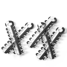 Unique 2 Color Combo Orthodontic Braces Ligature Ties 20 Sticks (320pcs）More Fun For Kids and Patients (#15 Transparent&Black)