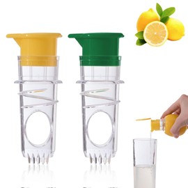 Pack of 2 Lemon Squeezers, Manual Citrus Squeezer, Lemon Squeezer, Lemon Squeezer, Small Hand Press, Lemon Pourer, Lemon Squeezer, Lemon Squeezer (Yellow and Green)