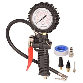 Dynastus Pro Series Pistol-Grip Tire Inflator with Large Dial anti-shock Pressure Gauge, 170 PSI Heavy Duty Air Inflating Gun for various vehicle tires
