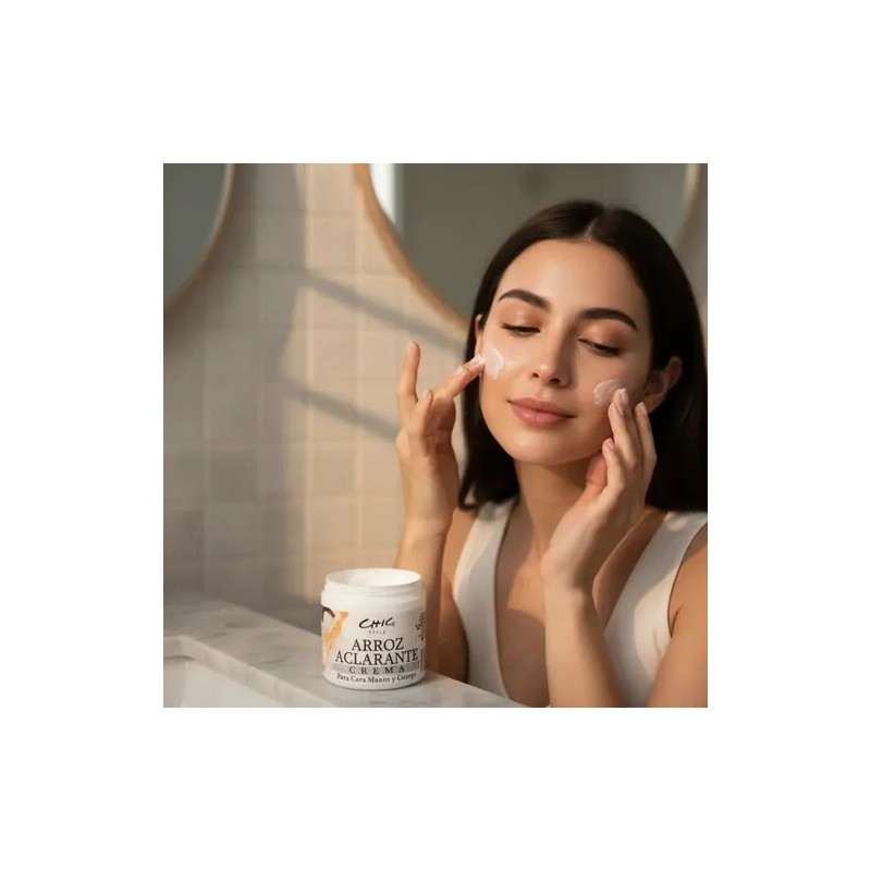 Crema Facial Aclarante De Arroz Natural Chic Style 125ml