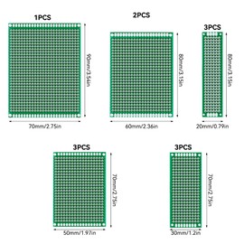 Miuzei 48-Piece PCB Board Set 12 Pieces Soldering Circuit Boards Prototype Double-Sided Universal Boards with 10 Pieces 2 & 3 Pin Screw Terminal + 10 Pieces Male/Female Header Connector + 16 Pieces