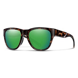SMITH Rockaway Sunglasses – Performance Sports Sunglasses with Wrap around Fit for Cycling, Running, Baseball, Golf – for Men & Women – Tortoise + ChromaPop Glass Polarized Green Mirror