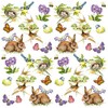 20 Napkins Small Easter Joys Rabbits Flowers Butterflies Birds 33 x 33 cm