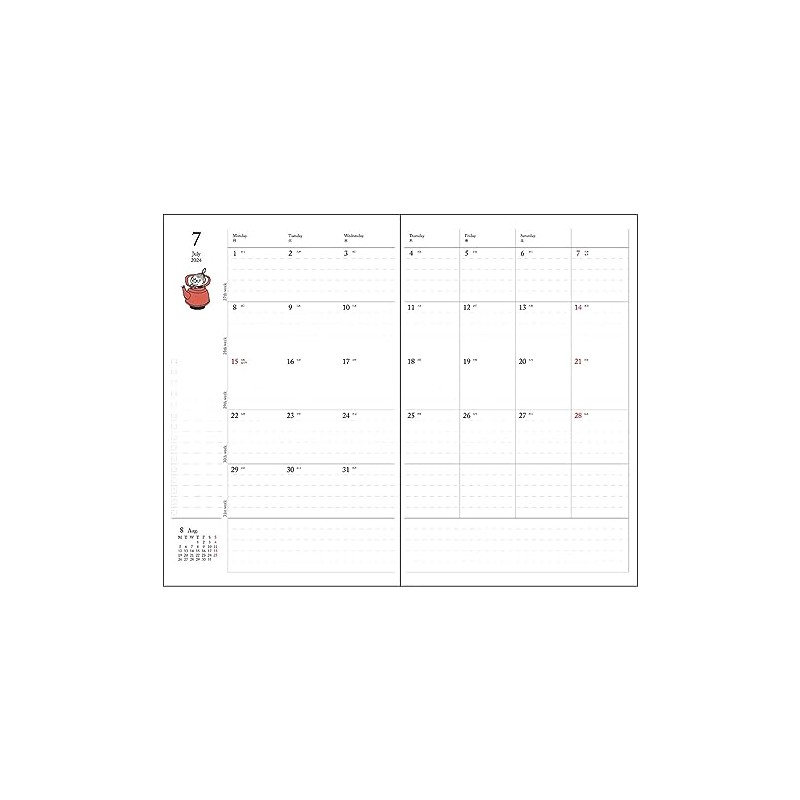 Sunstar Stationery Moomin 2024 Monthly A5 Silver S2956802