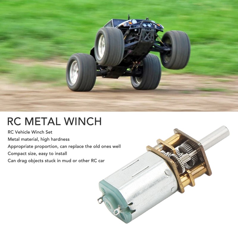 RC Model Winch Set Remote Control Vehicle Winch with Brackets