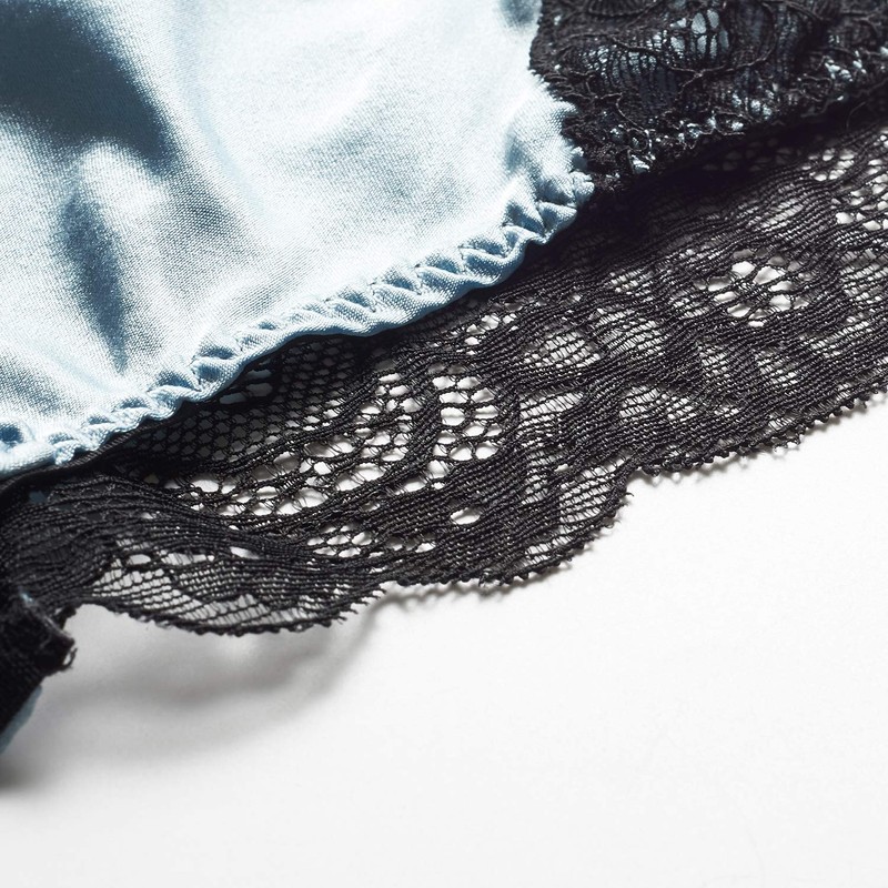 SilRiver Bragas de satén de seda para mujer, ropa interior