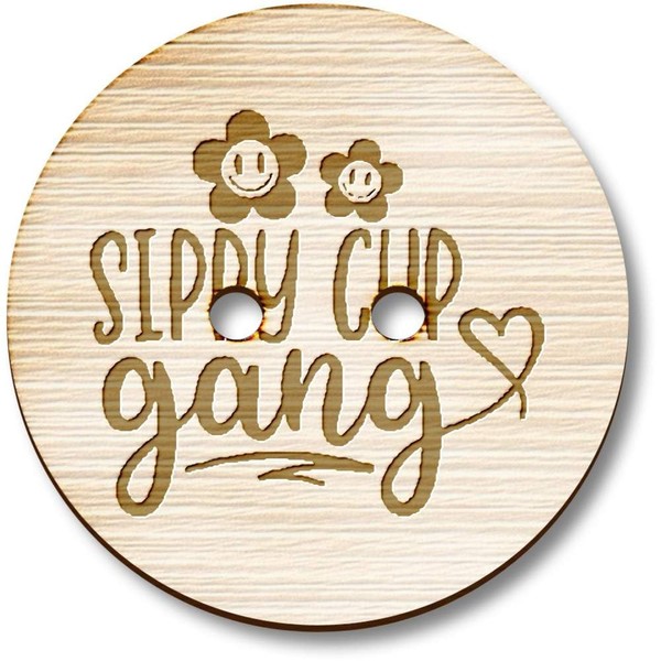 8 x 23mm 'Sippy Cup Gang Baby Child Toddler Funny