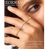 ZOERAY Rings Gold Silver for Men Women Waterproof 18k Gold-Plated