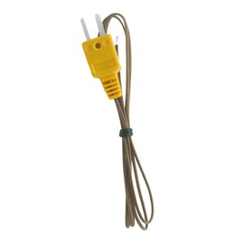 GIBACAD 80PK-1 K-Type Temperature Bead Probe Compatible with Fluke Multimeter,-40 to 260°C Temperature Line with Connector(1-Meter Long)