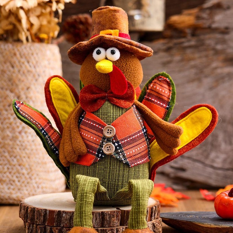 Stuffed Turkey Doll Home Decor Thanksgiving Plush Turkey Decor Great
