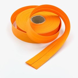 Craft Cult 30mm Wide Plain Bias Binding Tape - 25 Metre Roll (19 - Tangerine Orange)