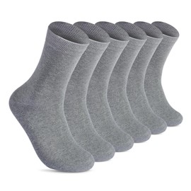 YOUCHAN 6 Pairs of Business Socks for Men and Women without Seam Breathable Cotton Men's Socks, 6 pairs of grey