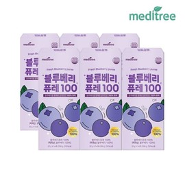 MediTree 메디트리 블루베리 퓨레 100 6박스(총 84포) Meditree Blueberry Puree 100 6 Boxes (Total 84 Packs)
