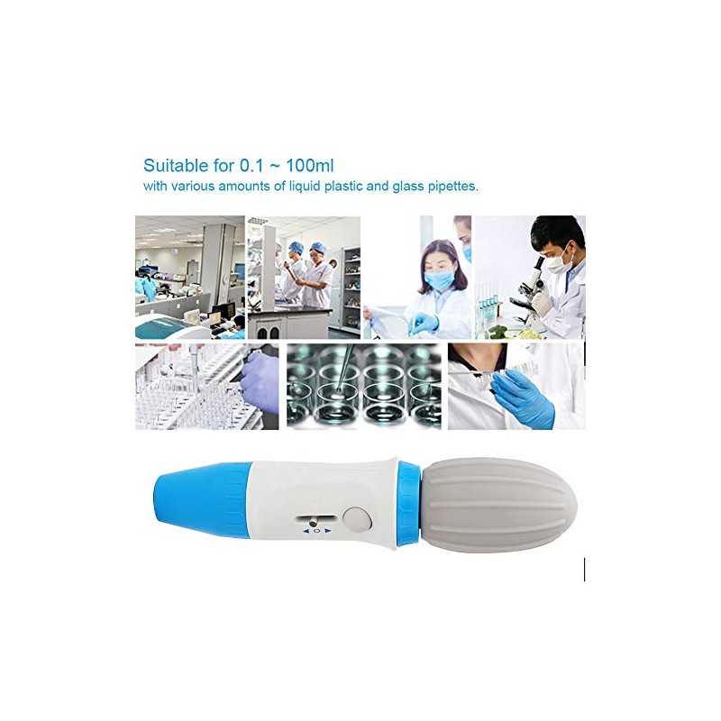 Ausla Pipette Controller, Pipetting Aid, 0.1-100 ml Manual Pipetting Aid
